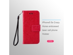 Coldre para telefone com embossamento de cavalo louco EOOCOO