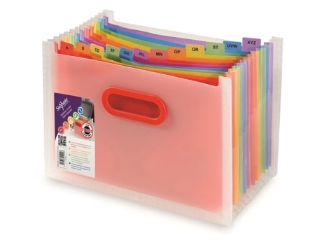 Pasta de arquivo A4 Rainbow, 13 compartimentos Snopake
