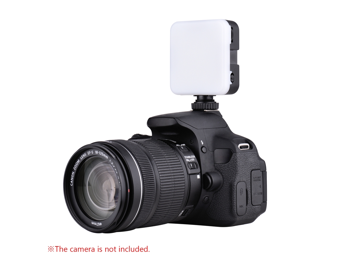 Luz Led Para Vídeo E Câmera Com Suporte, Luz Led Mini Para Fotografia E Gravação Na Câmera