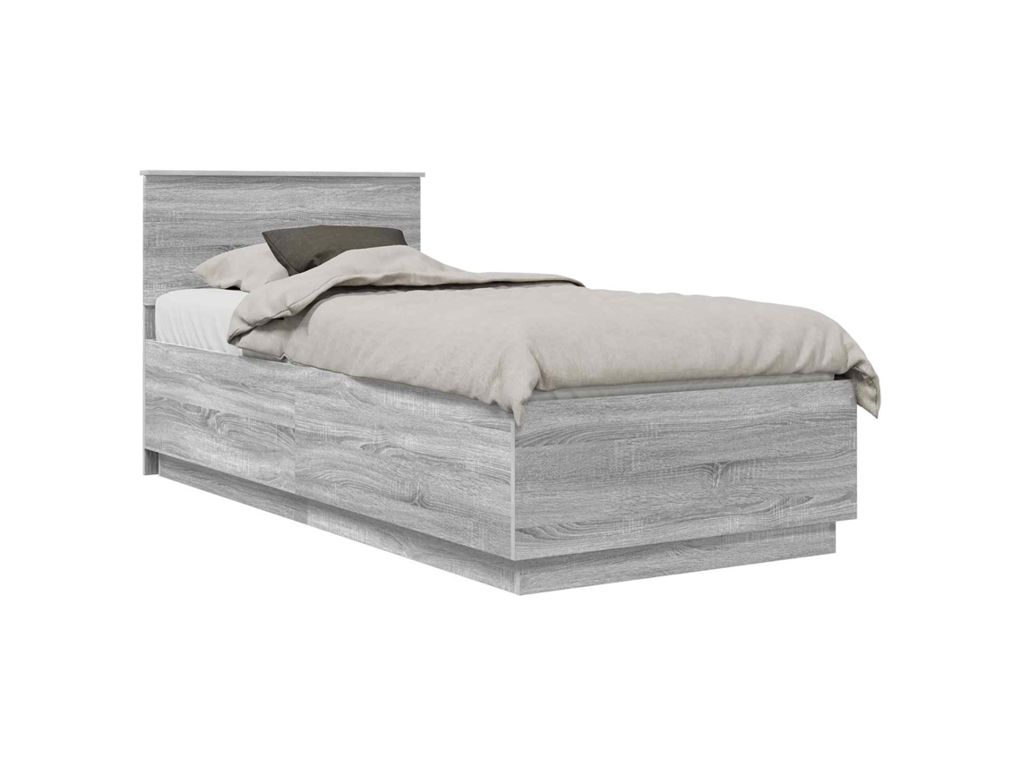 Estrutura de Cama Sonoma Cinzento 70x190cm MAISON EXCLUSIVE