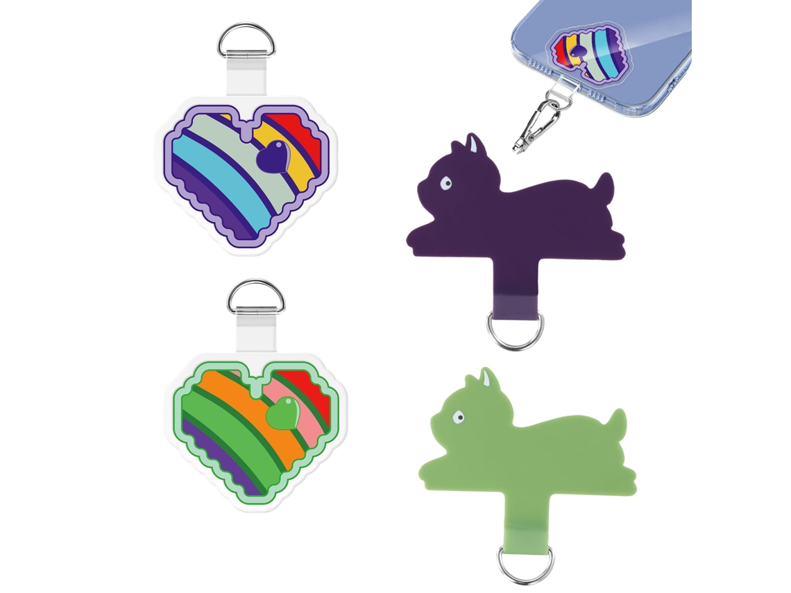Kit Com 4 Adesivos Para Cordão De Celular, Adesivos De Reposição Para Cordão, Almofadas Universais Para Corrente De Celular, Tpu Ultrafino Que Serve E
