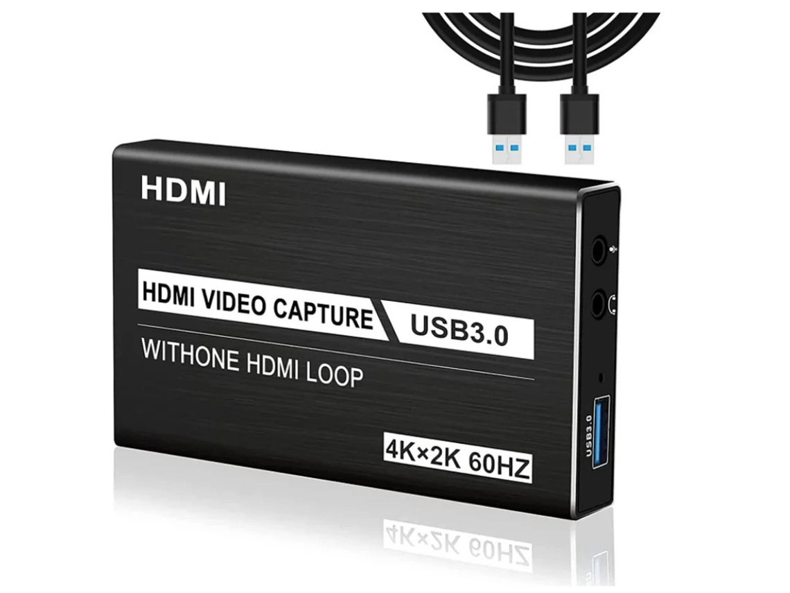 Placa de Aquisição de Vídeo 4K USB 3.0 YIZHOOD Preto