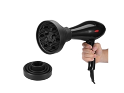 2026 secador de Cabelo Plegável com Difusor Capa Ferramenta de Penteado Salão (preto)
