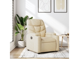 Vidaxl Poltrona Reclinável Tecido Cor Creme