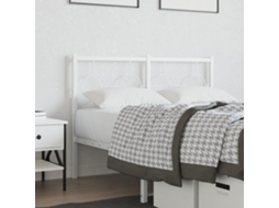 Vidaxl Cabeceira De Substituição 120 Cm Metal Branco