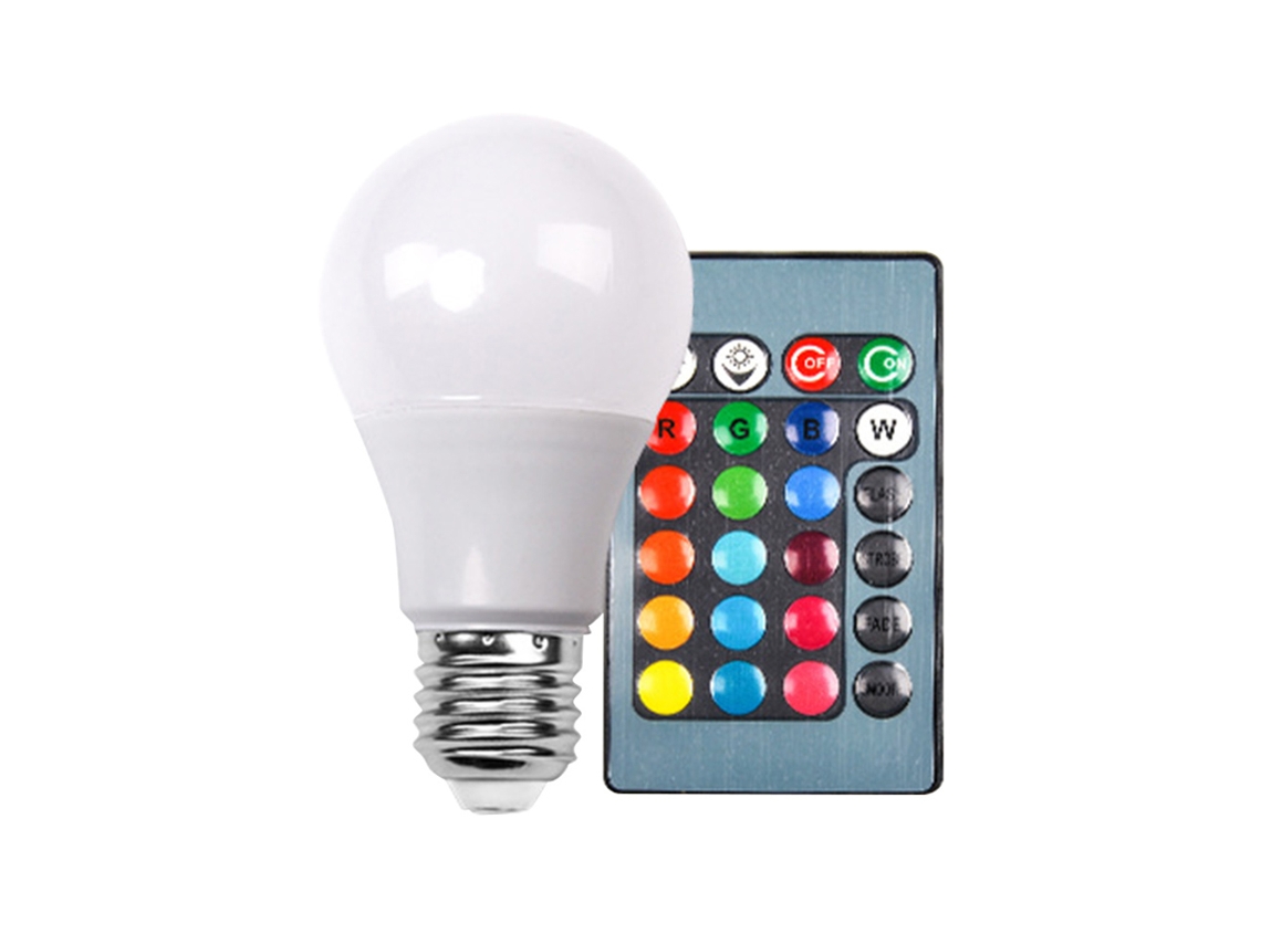 Lâmpada Led RGB 10W com Controle Remoto IR