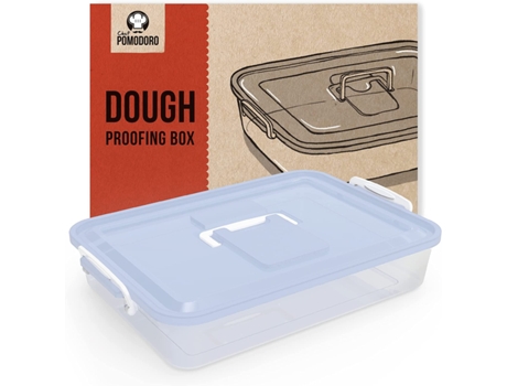 Chef Pomodoro Pizza Box Box 14 X 11 Polegadas Contêiner de Massa de Pizza Se Encaixa em 4-6 Bolas de Massa Azul