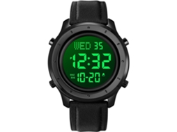 Lurelia Relógio Digital Desportivo, Visor Digital, Led, Cronómetro, Alarme, Data/calendário, 12/24h, Luminoso, Duplo Fuso/mostrador, 9,45 Polegadas