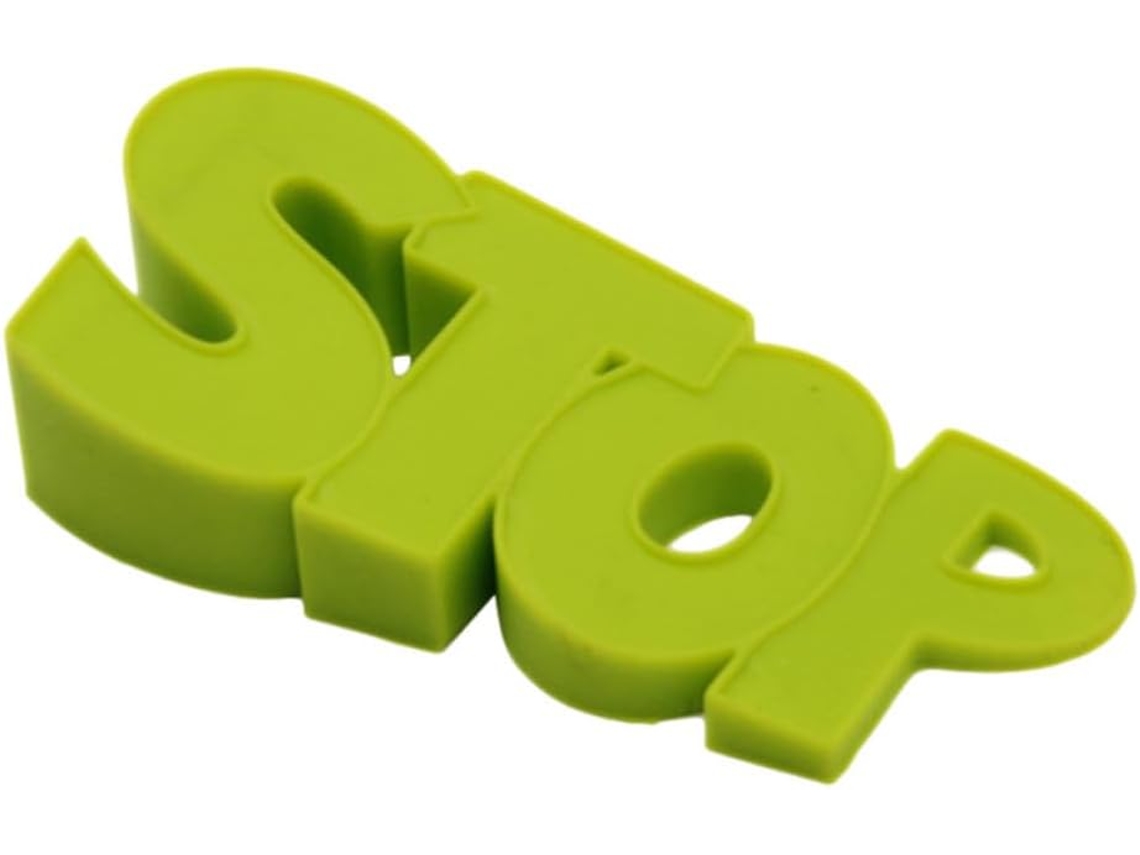 2 Peças Batente De Porta Em Silicone Com A Letra Stop