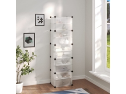 Vidaxl Sapateira 44x31,5x153,5 Cm Pp Transparente