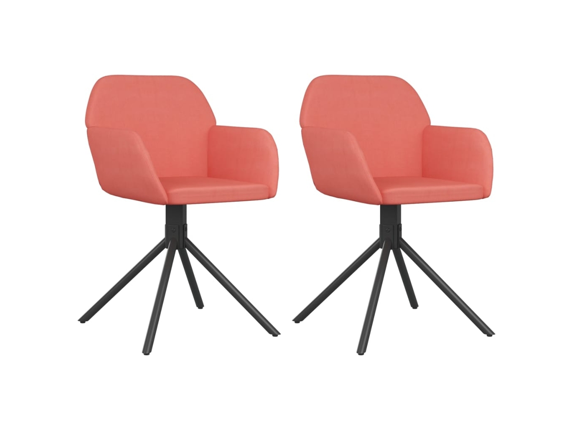 Swivel Dining Chair, Swivel Dining Chairs Vidaxl Cor-de-rosa Veludo (n/a)