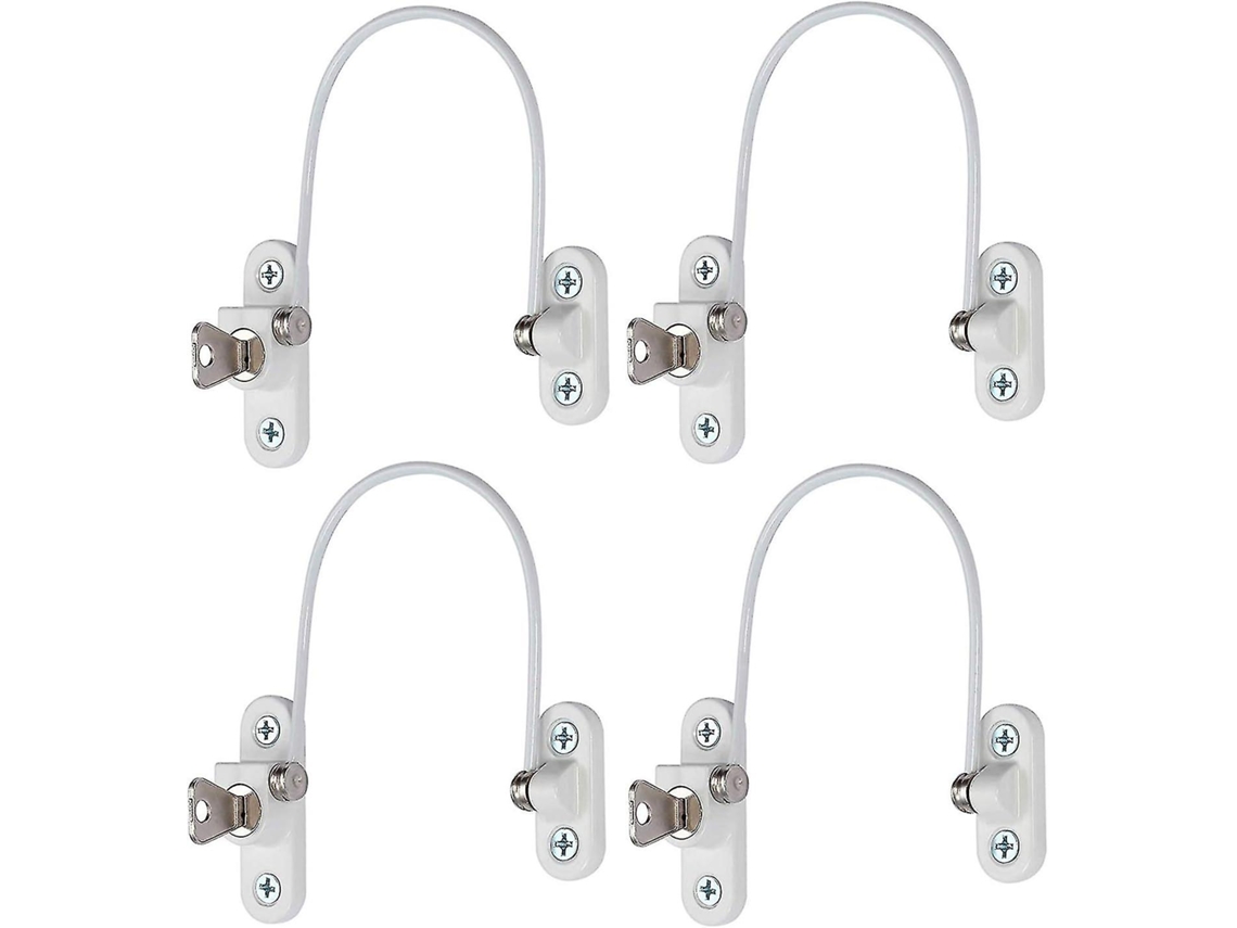 4 Travas De Segurança Para Janelas E Portas, Chave