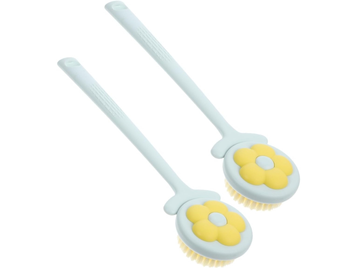 Iplusmile Conjunto De 2 Peças Escova Esfoliante Para As Costas Com Cabo Longo, Esponja De Banho Para O Corpo E Aplicador