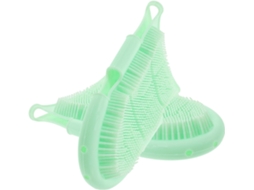 Escova De Banho Silicone Dupla Face Para Esfoliação E Massagem Corporal, Leve E Portátil, Pacote Com 2 Unidades, Ideal
