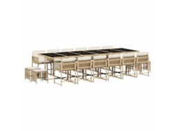 Garden Dining Set, Garden Dining Sets Vidaxl Bege Rattan / Vime (n/a)