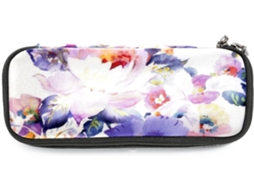 Porta-lápis grande Aquarela com estampa floral, organizador escolar, para mesa, adultos, meninas e