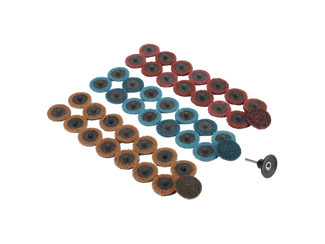 45 Peças Disco De Lixa 2" 180/320/400 Grit Disco De Polimento Roda De Esmeril Vermelha Amarela Azul