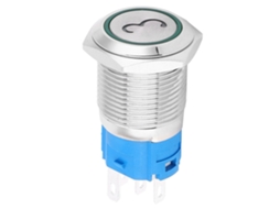 Interruptor Push button Metálico Instantâneo com Led 5 Pinos