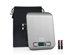 Balança Eletrônica de Cozinha de 5 Kg, Digital para Alimentos com Visor Lcd, Função Tara, Inclui Estojo Protetor AQUAFORGE
