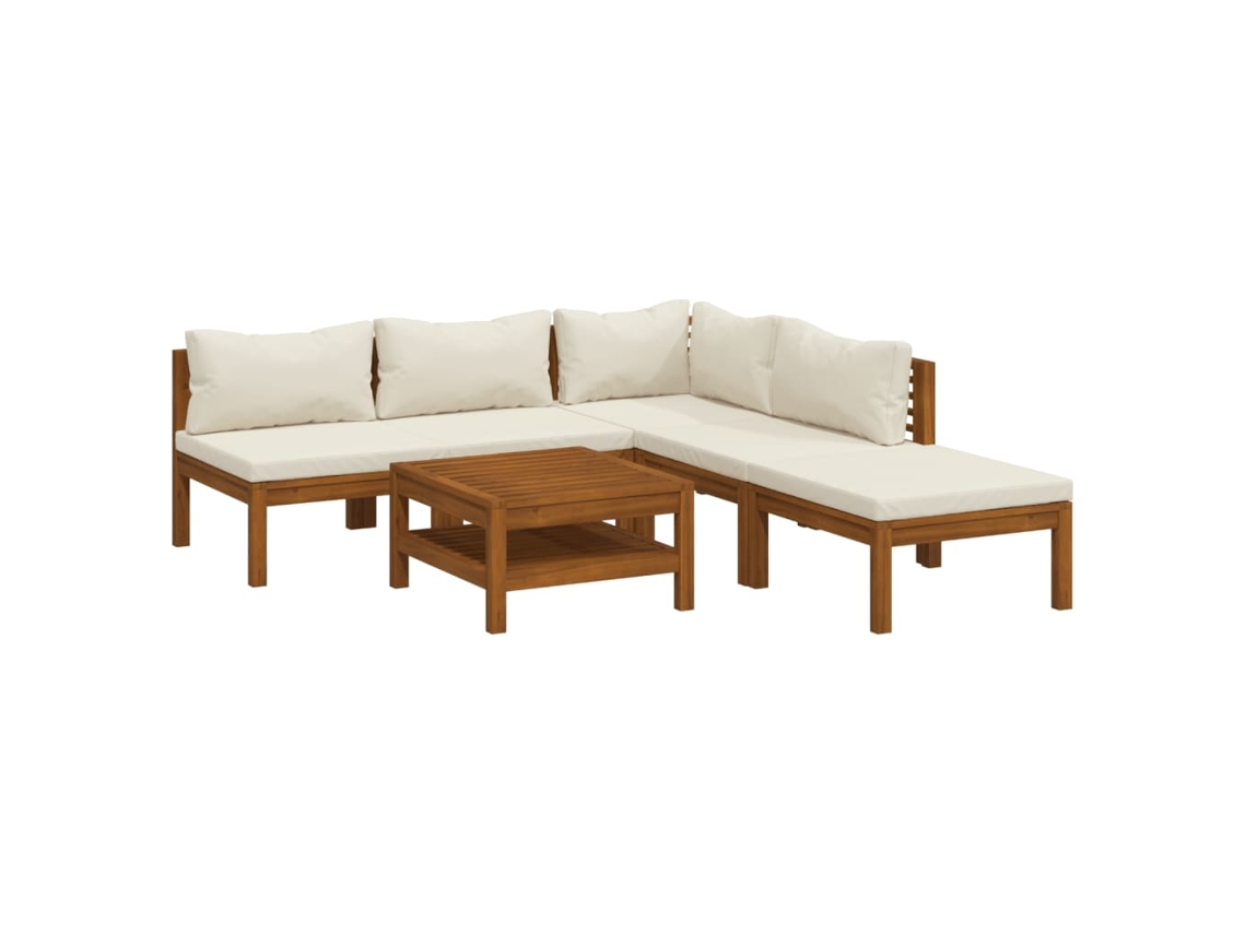 Garden Lounge Set, Garden Lounge Sets Vidaxl Creme Madeira De Acácia (n/a)