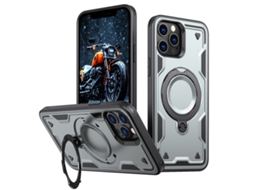 Capa Armor Híbrida Pc Tpu Para Iphone 12 Pro Max - Suporte De Anel Magsafe