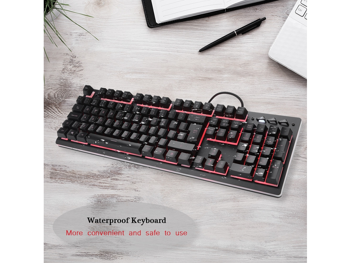 Teclado Gamer Fio LAXISCREED com Iluminação Rgb