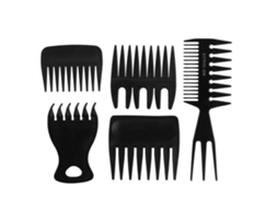 5pcs Pente De Cabelo Retro Óleo Com Dentes Largos Portátil Para Estilo De Cabelo Profissional E Doméstico