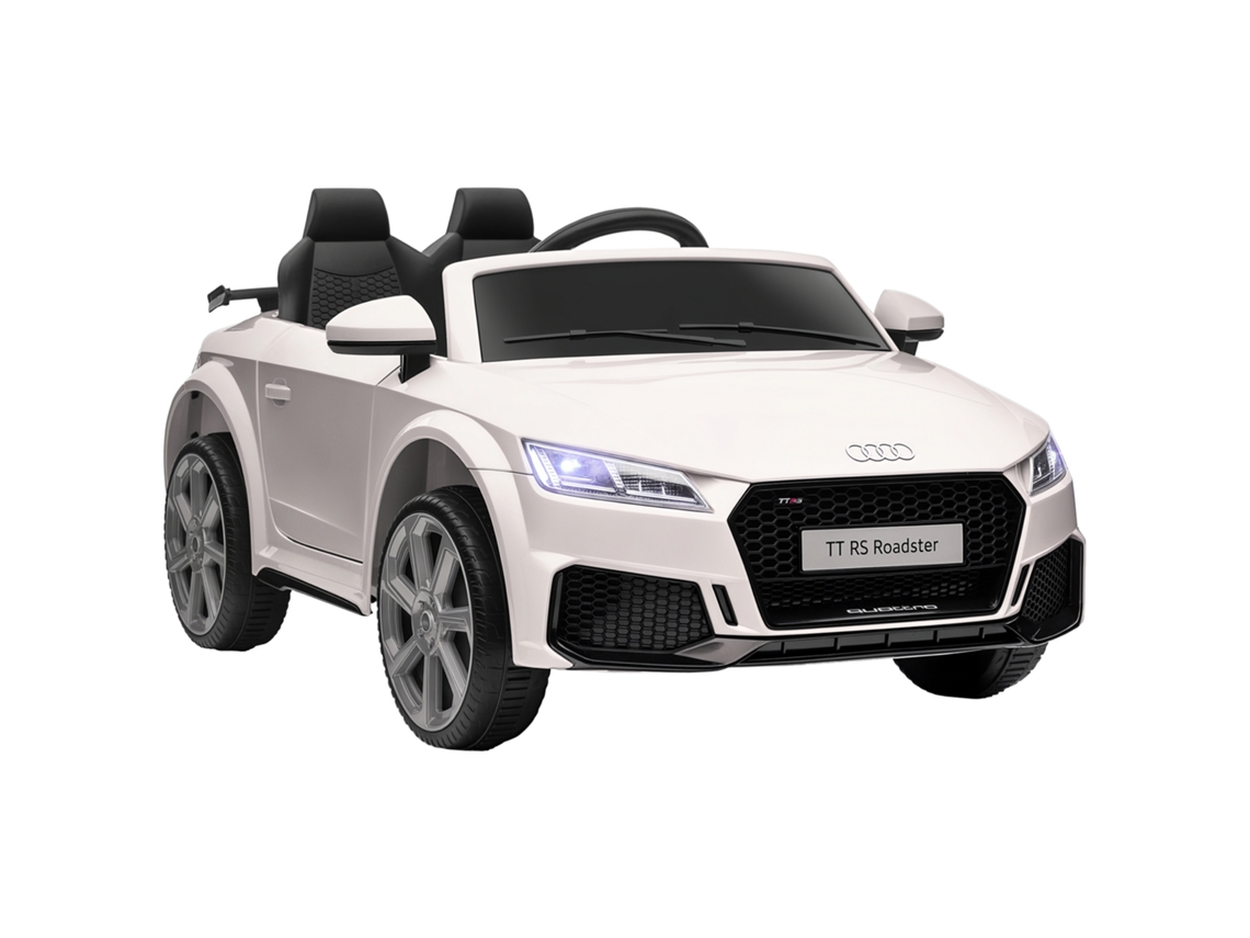 Carro Elétrico Infantil Tt Rs 12v 30w 3km/h, Controle Remoto 2.4g, Luz E Som, Branco
