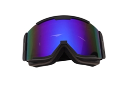 Óculos De Esqui Outdoor Anti-embaçamento Protetor Uv Aprovação Grande Visão Preto Com Lente Azul