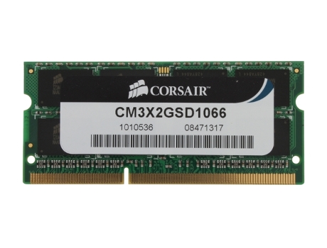 Memória RAM DDR3 CORSAIR CM3X2GSD1066 (1 x 2 GB - 1066 MHz - CL 7 - Verde) — 2 GB | 1066 MHz | DDR3