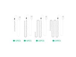 Luzes LED para espelho de maquiagem com sensor inteligente, fita dimmable, USB, 1.5m | S/MARCA