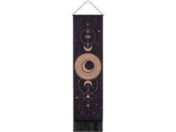 Tapestry De Fases Lunares Arte Bohemio Parede Algodão Decoração Residencial Mural