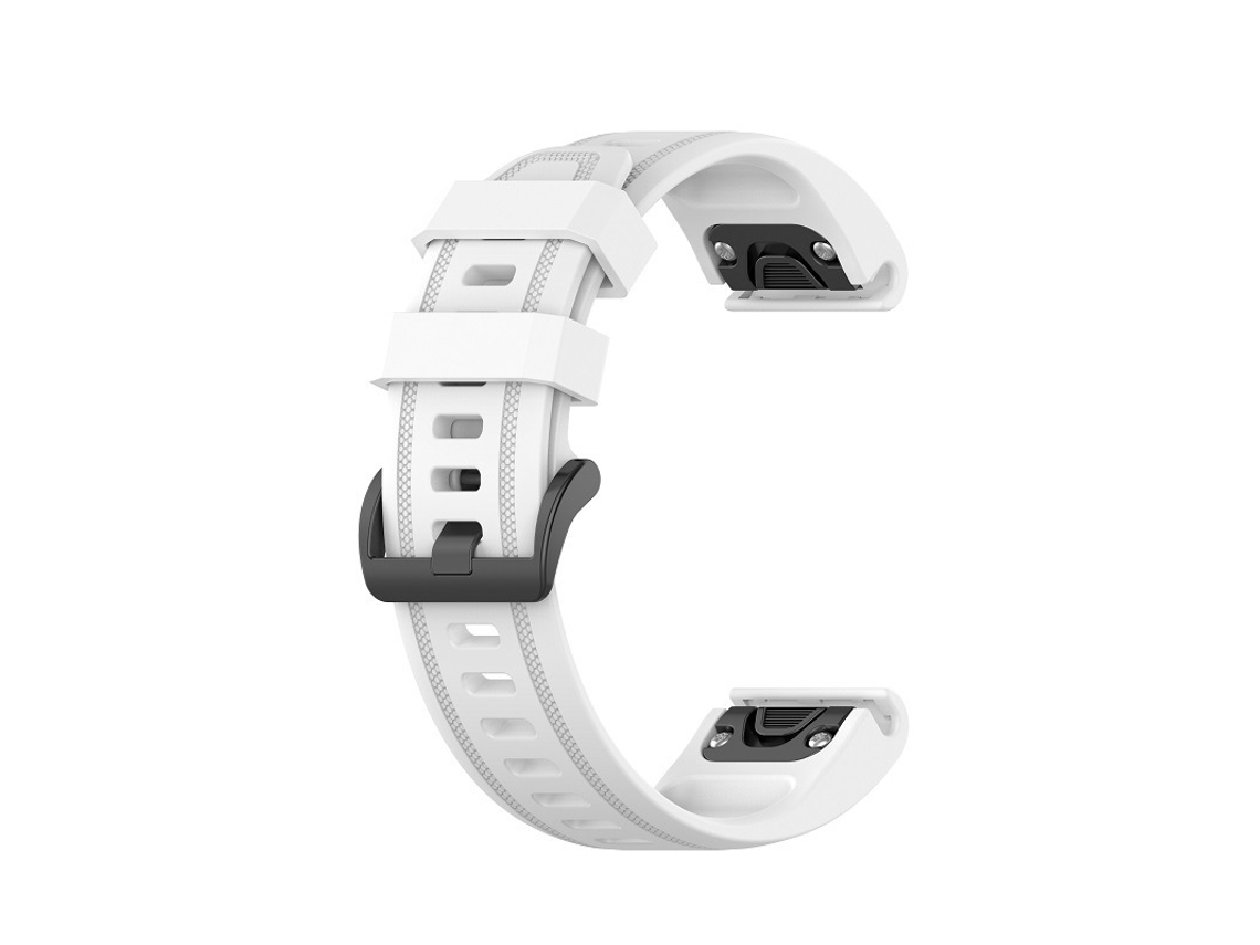Lurelia Pulseira De Silicone Branca 22 Mm, Compatível Com Garmin Fenix 7/ 6/ 5, À Prova D'água, Liberação Rápida.