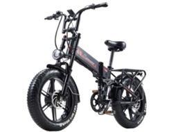 Bicicleta Elétrica Dobrável Dois Motores 1000 W Bateria 48 V 20 Ah Preto 20 Pol. RANDRIDE
