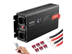 Inversor De Potência De Onda Senoidal Pura Cc 12v Para Ca 230 V 2000 W Vevor