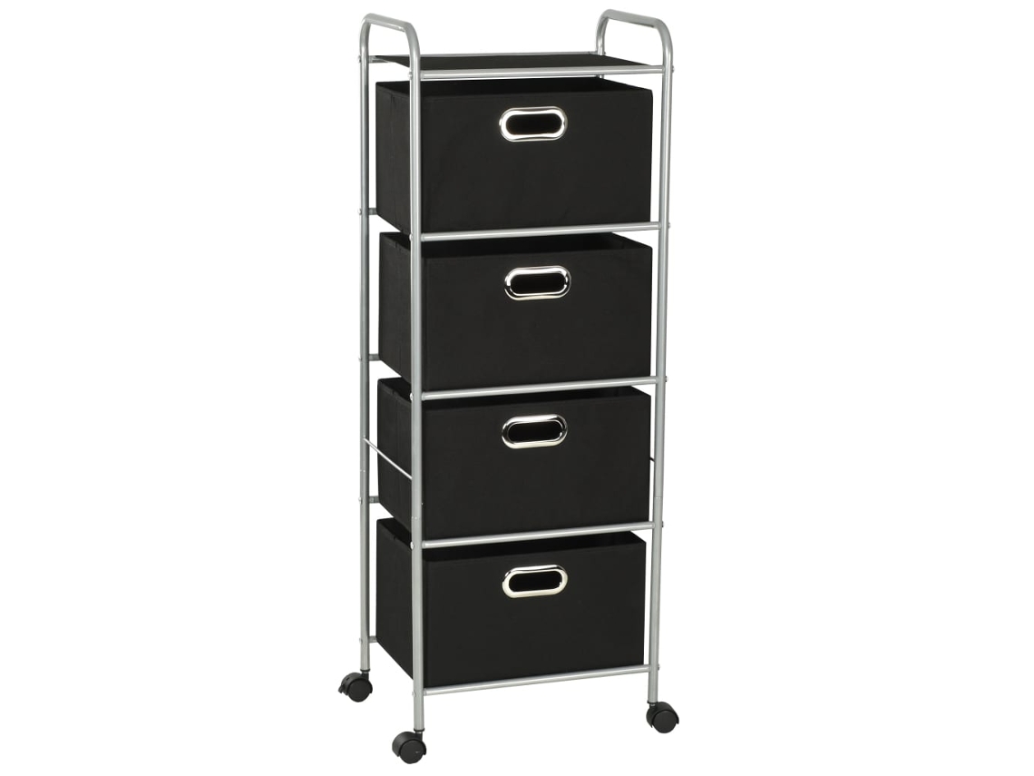 Gaveta de arrumação VIDAXL Preto Tecido (41.5 x 31 x 114)