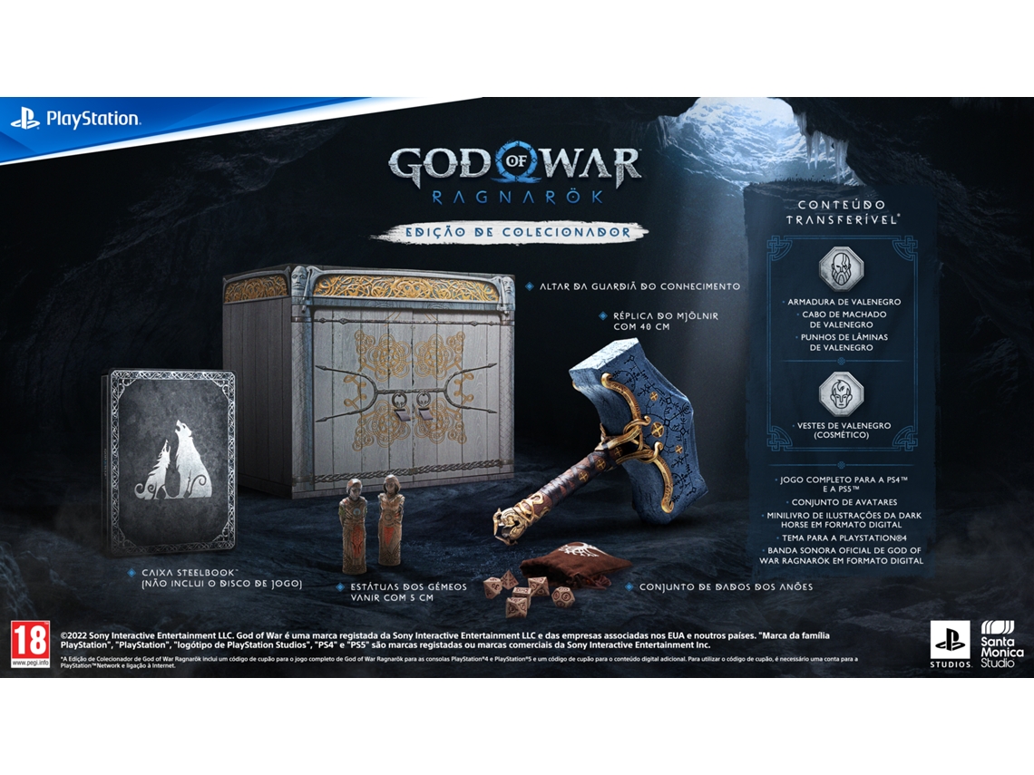 Jogo PS5 God of War Ragnarök (Código de Descarga na Caixa - Collector's  Edition)