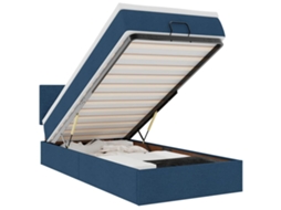 Ottoman Bed Frame, Ottoman Bed Frames Vidaxl Azul Tecido (100 X 200 Cm)