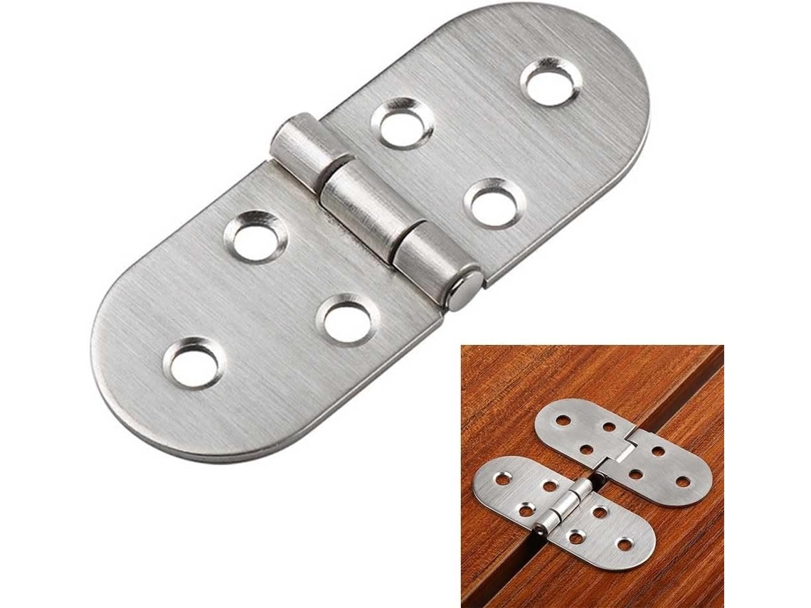 Dobradiça De Aba Para Mesas Dobráveis E Escrivaninhas Máquina Costura — Porta Articulada Com Abertura 180° Em Cobre Puro