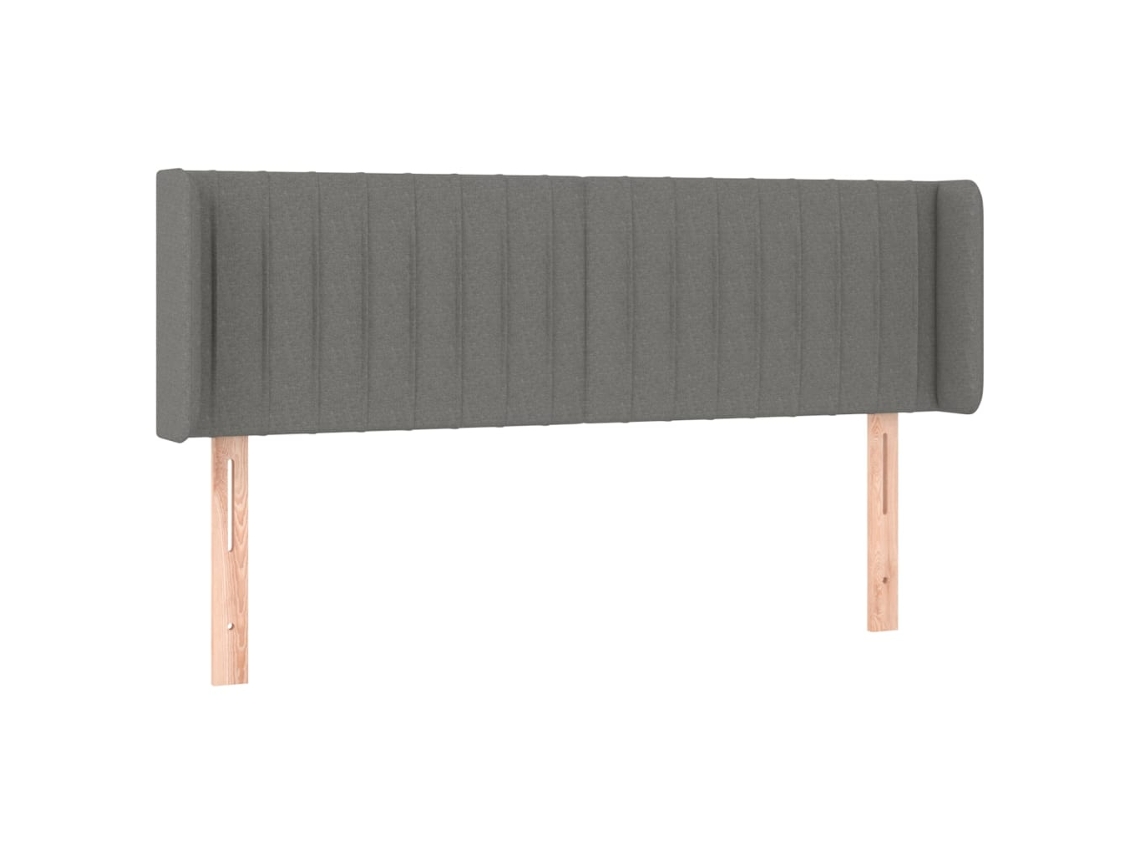 Cabeceira de cama MAISON EXCLUSIVE com tecido Abas Dark Cinzento (147x16x78 cm)