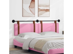 Vidaxl Cabeceira Suspensa Rosa Pu Antigo