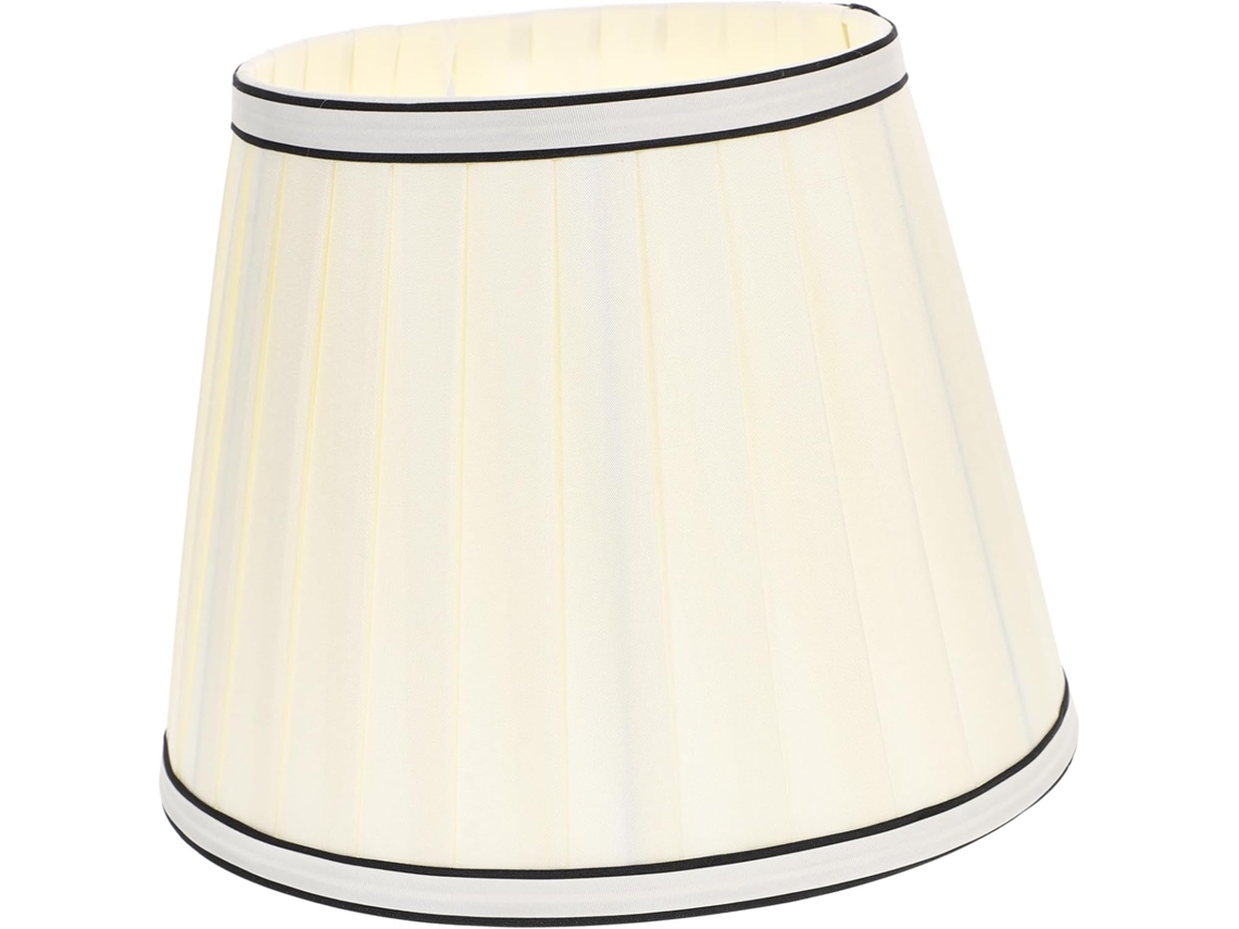 Tecido Plissado com Soquete E27, para Luminárias de Mesa e de Chão, 22 Cm de Diâmetro, Cor Preta Acetinada. SFUSHOS