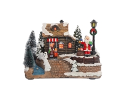 Cabana de Natal Musical com Luzes Led, Decoração Giratória em Estilo Europeu Presente, Baixo Consumo, Moderno, Ergonômico, Uso Diário STELASPLEN