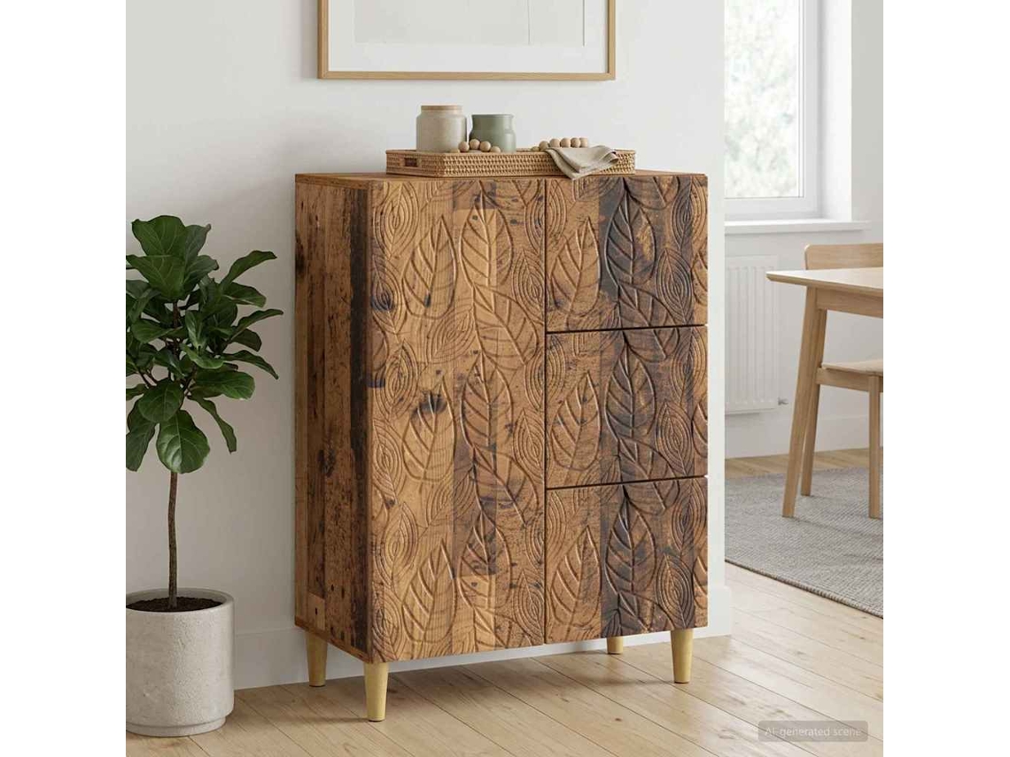 Vidaxl Buffet Madeira Antiga 66 X 34,5 X 90 Cm Derivados De Madeira