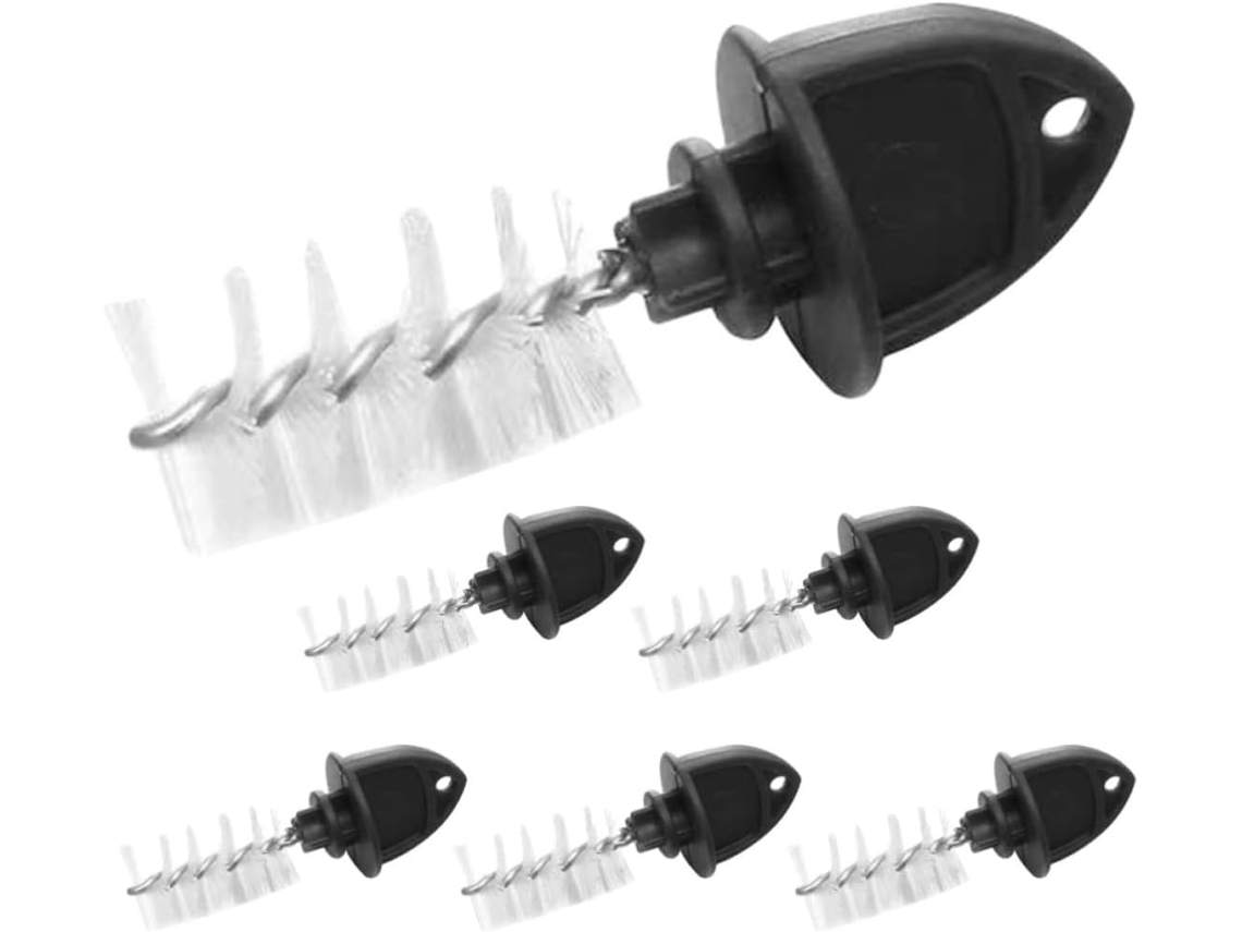 Conjunto De 6 Escovas Para Torneiras Chope Amosfun, Pretas, Com Cabo Confortável De Nylon E Plástico Para Limpeza