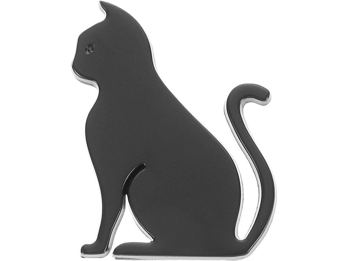 Adesivo Metálico 3d Para Carro Com Estampa De Gato Preto