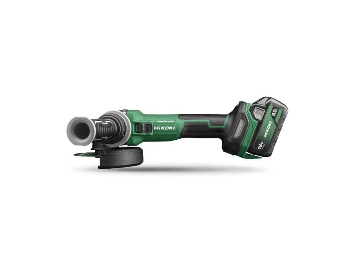 Moedor 125Mm 18V – 5Ah HIKOKI- Brushless com Interruptor de Travamento Automático 2 Baterias 5.0Ah G1813Dvewqz
