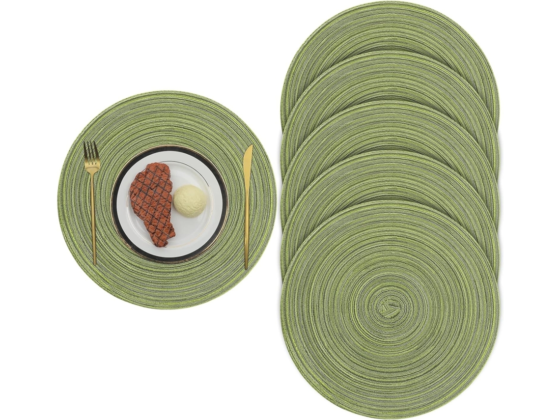 Elysve Porta-copos Tecido, Verde, Para Mesa E Decoração De Cozinha, Com Design Prático E Compacto