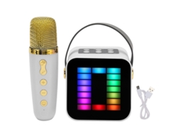 Mini Máquina de Karaoke Portátil com Microfone Bluetooth | S/MARCA