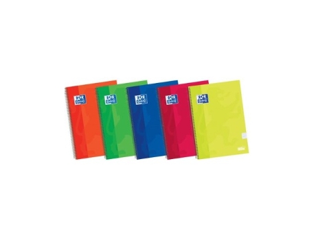 Livro Paq/5 Bloc Fº 80h 90g Pauta Cuad.5x5 Tapa Extradura Colores Surtidos De Desconocido (espanhol)